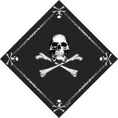 Šátek Jolly Roger - černý